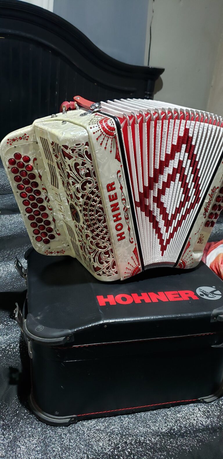 red and white accordion for sale (3)